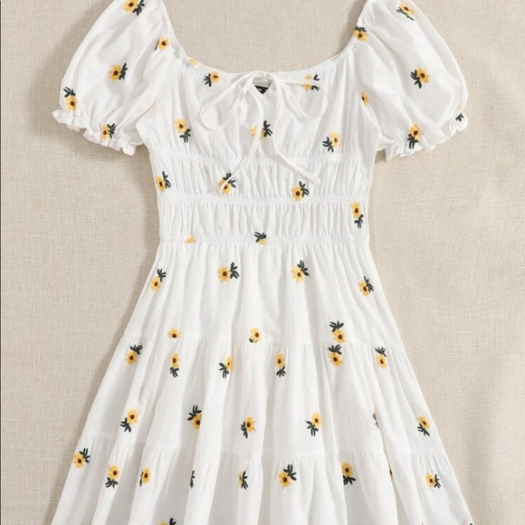 Embroidered Sunflower Dress - Picture 3 of 14